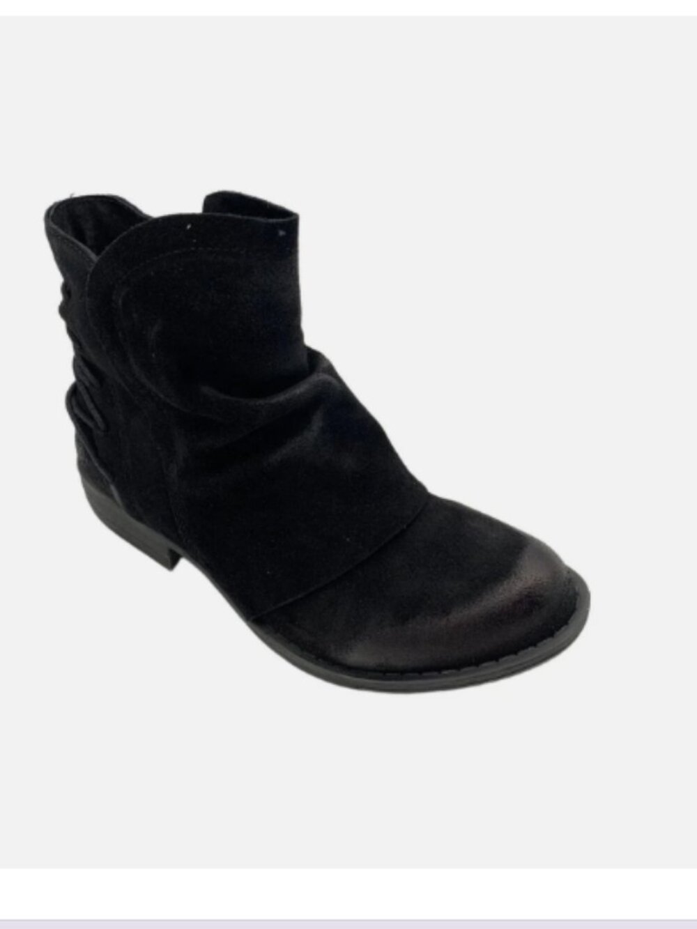 Miz Mooz Suede Ruched Ankle Boots-Dotti-Black Suede-EU 42 (US 10.5-11)-A670295
